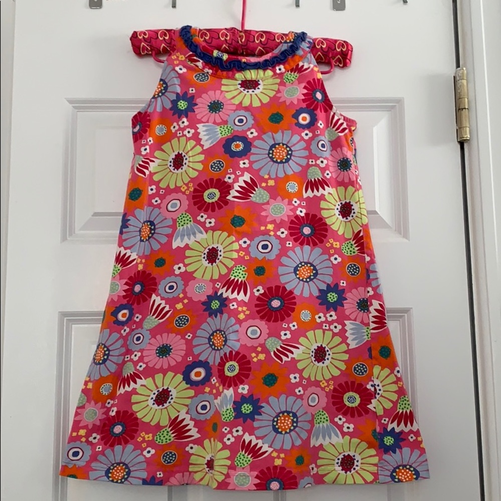Hanna Anderson Girls Floral Dress, size 120 (6-7)